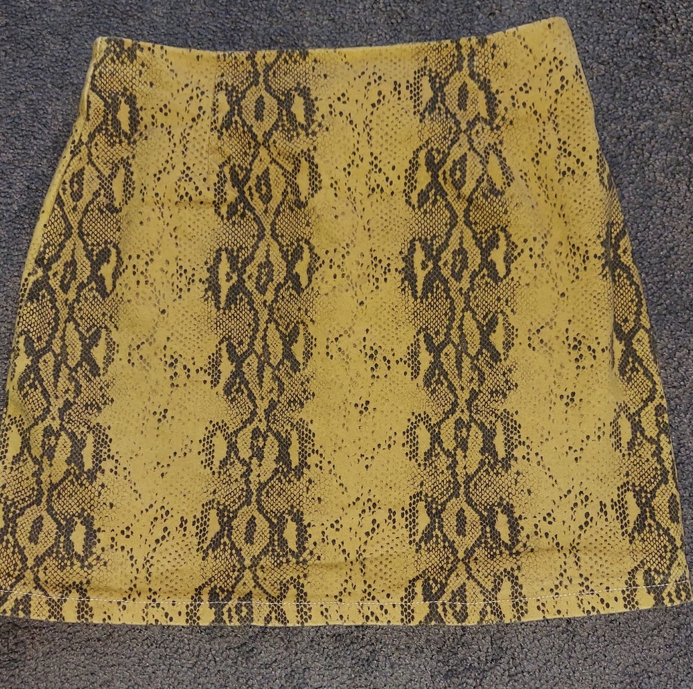 She and Sky Snakeskin skirt
